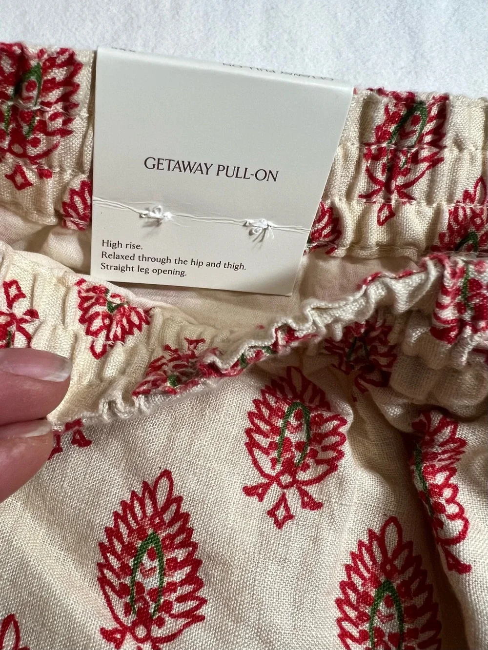 NWT 100% Linen Getaway Straight-leg Pull-on Pant Sz XXS